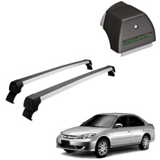 Rack de Alumínio Prata 45kg Honda Civic 2001 até 2006 (4 Portas) - LongLife