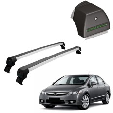 Rack de Alumínio Prata 45kg Honda Civic 2007 até 2011 - LongLife