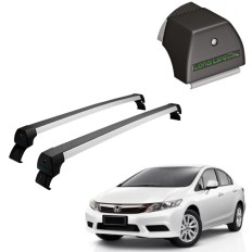 Rack de Alumínio Prata 45kg Honda Civic 2012 até 2014 - LongLife