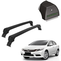 Rack de Alumínio Preto 45kg Honda Civic 2012 até 2014 - LongLife