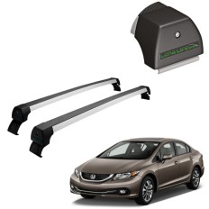 Rack de Alumínio Prata 45kg Honda Civic 2015 até 2016 - LongLife