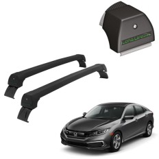 Rack de Alumínio Preto 45kg Honda Civic 2017 até 2022 - LongLife