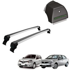 Rack de Alumínio Prata 45kg Renault Clio (4 Portas) 2000 até 2016 / Symbol 2009 até 2013 - LongLife