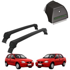 Rack de Alumínio Preto 45kg Corsa (4 Portas) 1994 até 2003 - LongLife
