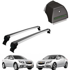 Rack de Alumínio Prata 45kg Cruze (Sedan / Hatch) 2011 até 2016 - LongLife