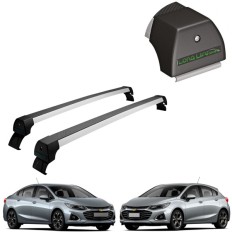 Rack de Alumínio Prata 45kg Cruze (Sedan / Hatch) 2017 até 2023 - LongLife