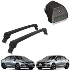 Rack de Alumínio Preto 45kg Cruze (Sedan / Hatch) 2017 até 2023 - LongLife