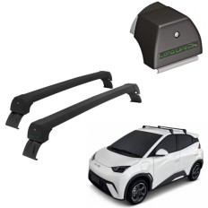 Rack de Alumínio Preto 60kg BYD Dolphin Mini 2025 até 2026 - LongLife