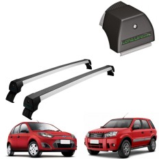 Rack de Alumínio Preto 45kg Fiesta 2003 á 2014 / EcoSport (Sem longarinas) 2003 á 2012 - LongLife