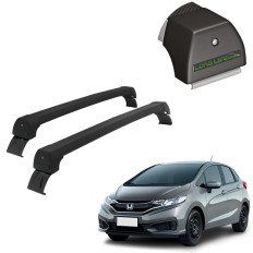 Rack de Alumínio Preto 45kg Honda Fit 2015 até 2021 - LongLife
