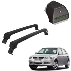 Rack de Alumínio Preto 45kg Gol G2 / G3 / G4 (2 e 4 Portas) 1999 até 2014 - LongLife