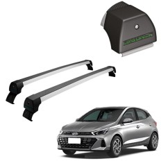 Rack de Alumínio Prata 45kg HB20 (Hatch / Sedan) 2020 até 2026 - LongLife