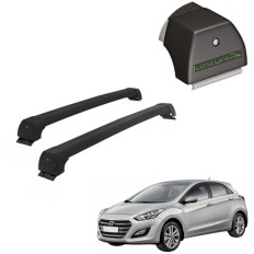 Rack de Alumínio Preto 45kg Hyundai I-30 2014 até 2016 - LongLife