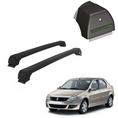 Rack de Alumínio Preto 45kg Renault Logan 2007 até 2013 - LongLife