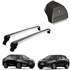 Rack de Alumínio Prata 45kg Onix (Hatch / Sedan) 2020 até 2026 - LongLife