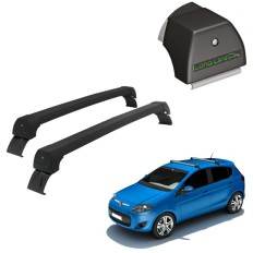 Rack de Alumínio Preto 45kg Palio (Modelo Novo) 2012 até 2018 - LongLife