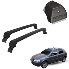 Rack de Alumínio Preto 45kg Palio (4 Portas / Modelo Antigo) 1996 até 2011 - LongLife