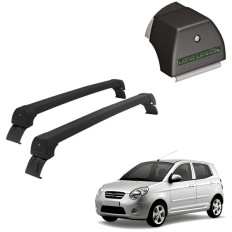 Rack de Alumínio Preto 45kg KIA Picanto 2008 até 2011 - LongLife