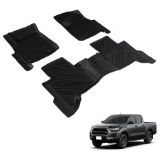 Tapete Interno Borda Alta Hilux Cabine Dupla 2016 até 2024 - Shocklight 