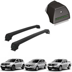 Rack de Alumínio Preto 45kg SANDERO / DUSTER / OROCH (Sem longarinas) - LongLife