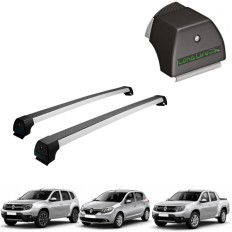 Rack de Alumínio Prata 45kg SANDERO / DUSTER / OROCH (Sem longarinas) - LongLife