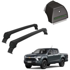 Rack de Alumínio Preto 45kg S10 2012 até 2026 Cabine Dupla - LongLife