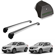 Rack de Alumínio Prata 45kg Sandero / Logan 2014 até 2023 - LongLife