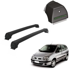 Rack de Alumínio Preto 45kg Scénic 1998 até 2010 - LongLife