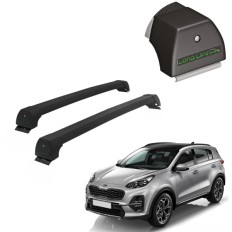 Travessas para Longarinas em Alumínio Preto 45kg KIA Sportage 2017 até 2026 - LongLife
