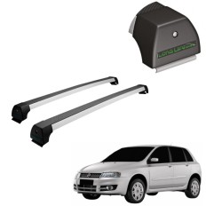 Rack de Alumínio Prata 45kg Fiat Stilo 2002 até 2010 - LongLife
