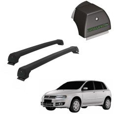 Rack de Alumínio Preto 45kg Fiat Stilo 2002 até 2010 - LongLife