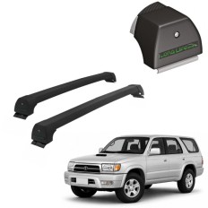 Rack de Alumínio Preto 45kg SW4 (Para Trilho Original, Sem Longarinas) 1992 até 2004 - LongLife