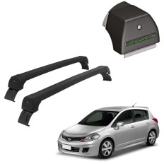 Rack de Alumínio Preto 45kg Nissan Tiida 2007 até 2013 - LongLife