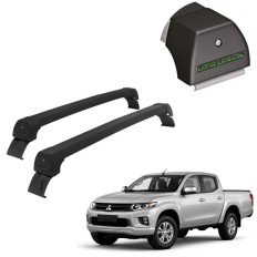 Rack de Alumínio Preto 45kg L200 Triton Sport (Sem Longarinas) 2016 até 2025 - LongLife
