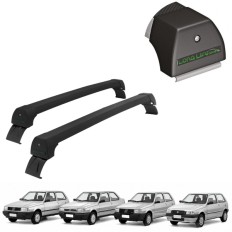 Rack de Alumínio Preto 45kg ELBA / PRÊMIO / UNO / MILLE (2 Portas) - LongLife