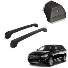 Travessas para Longarinas em Alumínio Preto 45kg Volvo XC60 2009 até 2016 - LongLife