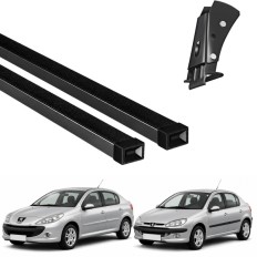 Rack de Aço Preto 60kg Peugeot 206 e 207 (4 Portas / Hatch e Sedan) - LongLife