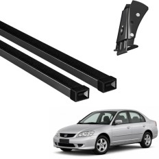 Rack de Aço Preto 60kg Honda Civic 2001 até 2006 (4 Portas) - LongLife