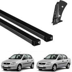 Rack de Aço Preto 60kg Corsa Hatch / Sedan 2004 até 2012 (4 Portas) - LongLife