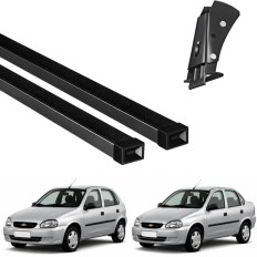 Rack de Aço Preto 60kg Corsa Hatch / Sedan / Classic 1994 até 2003 (4 Portas) - LongLife