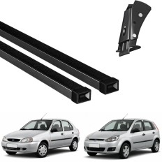 Rack de Aço Preto 60kg Ford Fiesta 1995 até 2002 (4 Portas) / Fiesta Street Hatch - LongLife