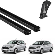 Rack de Aço Preto 60kg Ford KA 2015 até 2021 (4 Portas) - LongLife