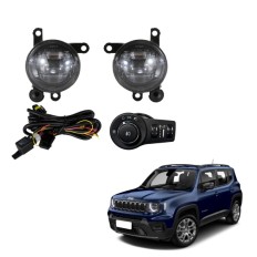 Farol Auxiliar LED Jeep Renegade 2026 (botão Mod Original - ShockLight