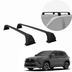 Travessa de Alumínio Preto 60kg com Chave Yaris Cross 2026 - Kiussi 