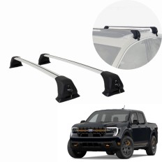 Rack de Alumínio Prata com chave Ford Maverick 2024 acima - Kiussi